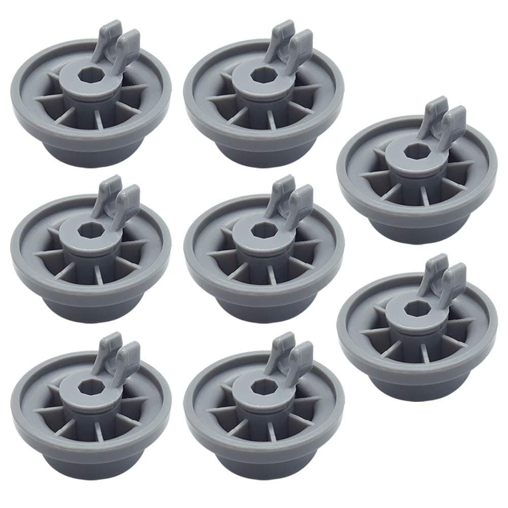 Durable 165314 8-Pack Dishwasher Lower Rack Wheel Replacement for Bosch Kenmore Dishwasher - Replaces 00420198 420198 PS3439123