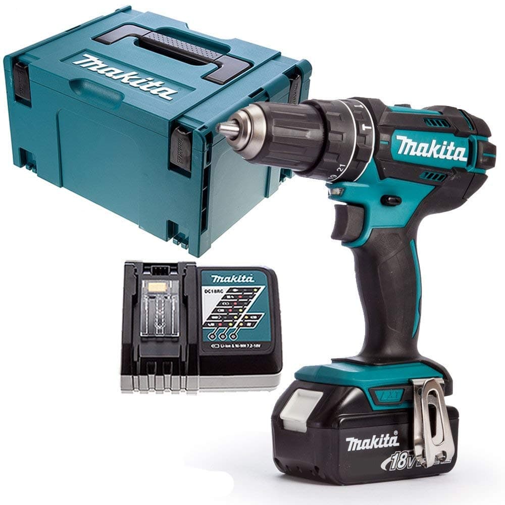 DHP482Z LXT 18 V combi drill with 1 x 5.0 Ah battery, charger & insert, 18 V