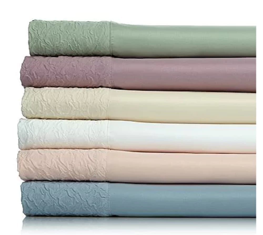 Concierge Collection Embossed Microfiber 4-Piece Sheet Set - Twin - Blue (470767)