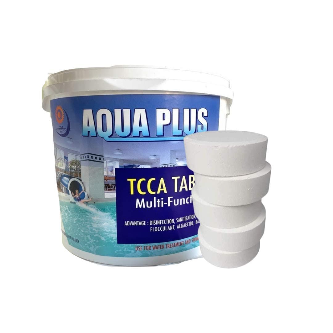 Aqua plus Slow-dissolving Chlorine Tablets 5KG Multi-function for Pool, Hot Tubs, Fountain, and Spa Water Disinfection Treatment