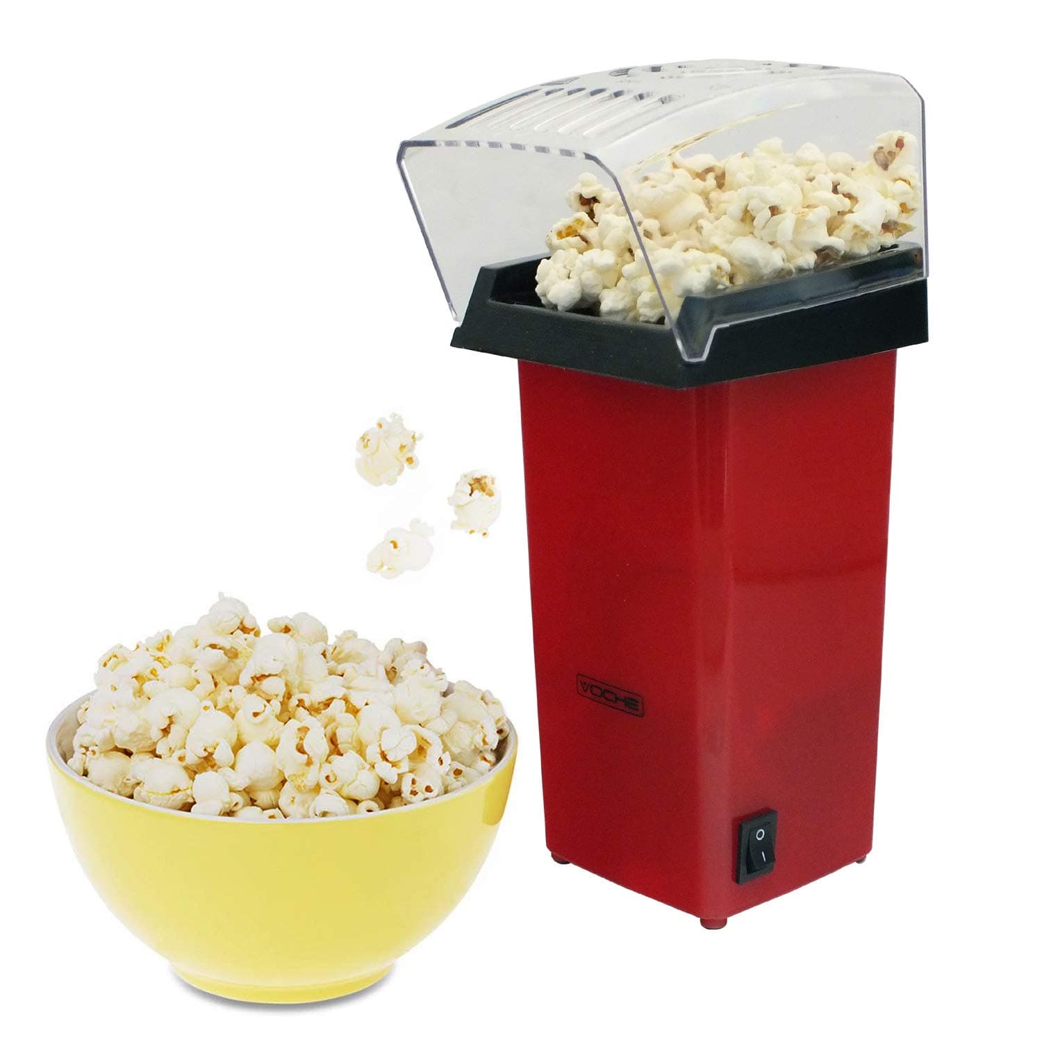 Red Electric Hot Air Popcorn Making Machine