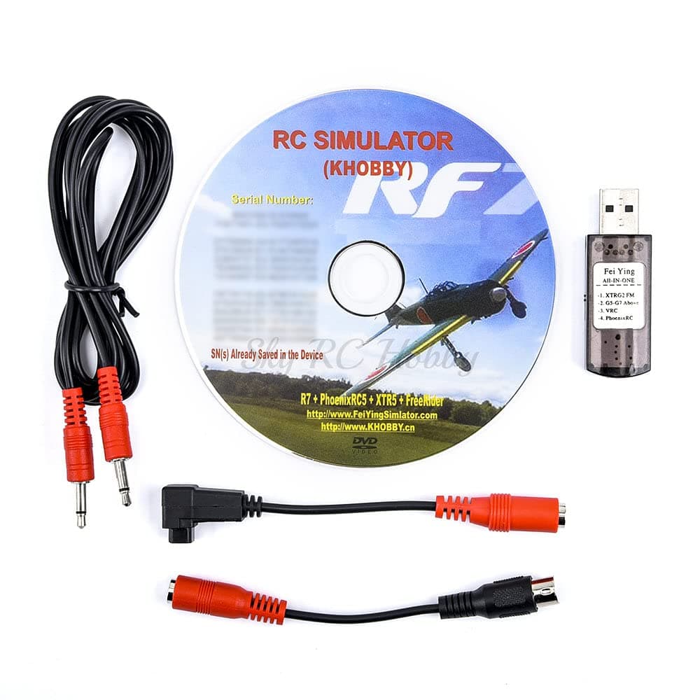 Upgraded 22 in 1 Simulator 22in1 RC USB Flight Simulator Cable Support Realflight G7 G6 G5.5 G5 Phoenix 5.0 AEROFLY FMS Series