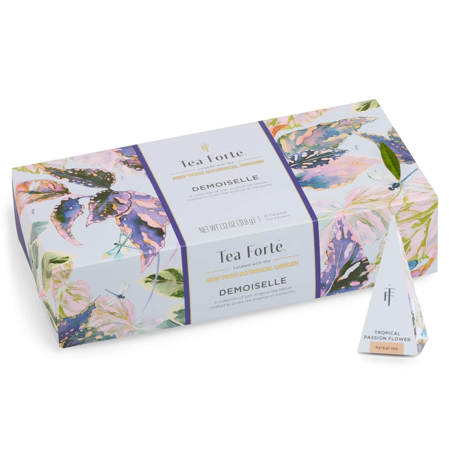 Tea Forte Easter Gifts for Adults - Premium Petite Presentation Box Gift Set Sampler, 10 Count, 2 of Each Blend Individually Wrapped Handcrafted Pyramid Infuser Bags, Demoiselle Tea