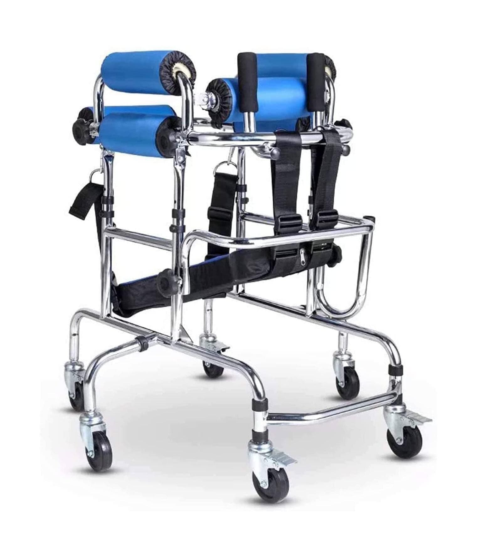 Wheeled Walker and Rollators Walker with Adjustable Height Walker Cerebral Palsy Rehab Exercise for Children Foldable Walker