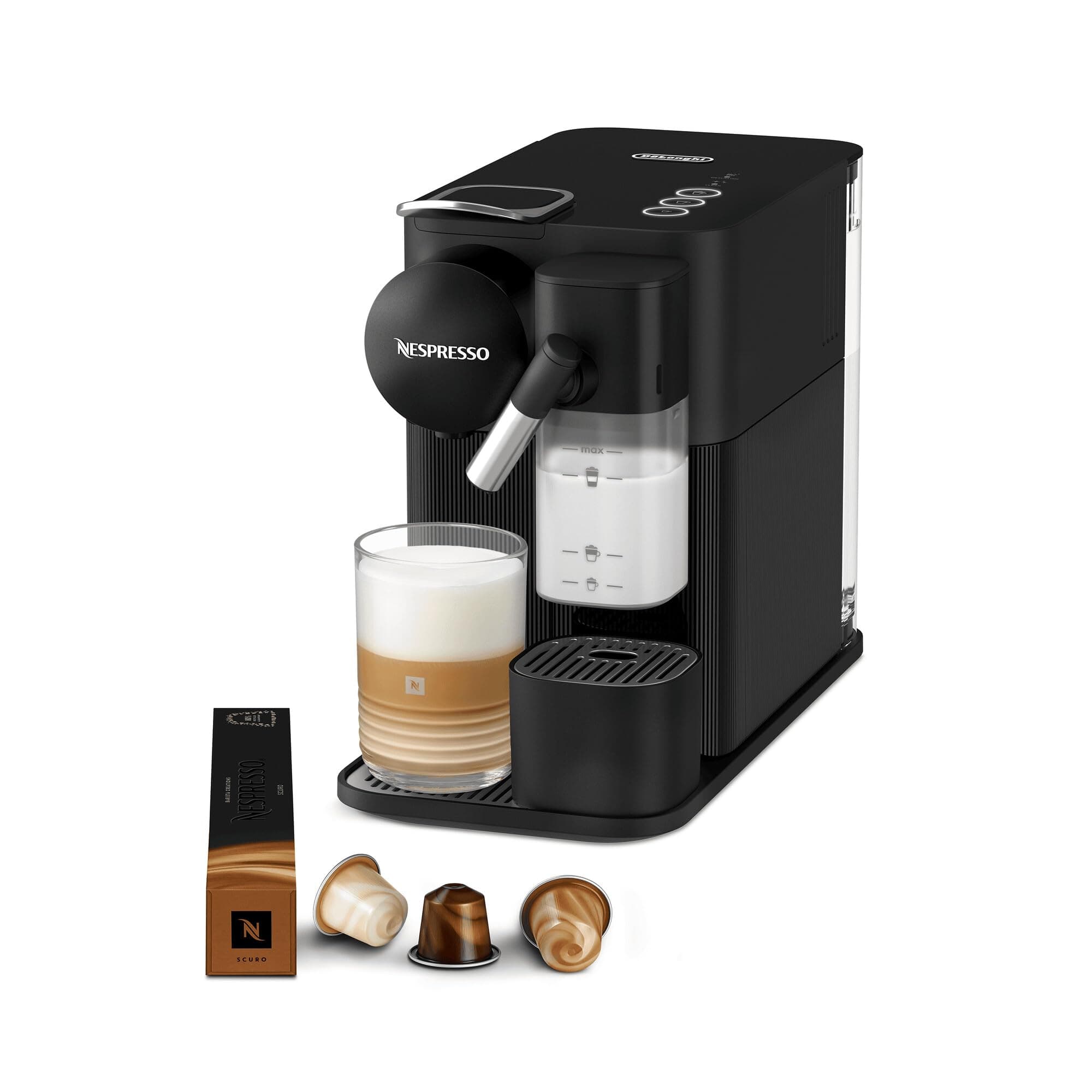 De'Longhi Lattissima One Evo Automatic Coffee Maker, Single-Serve Capsule Coffee Machine, Automatic Frothed Milk, Cappuccino And Latte, EN510.B, 1450W, Shadow Black