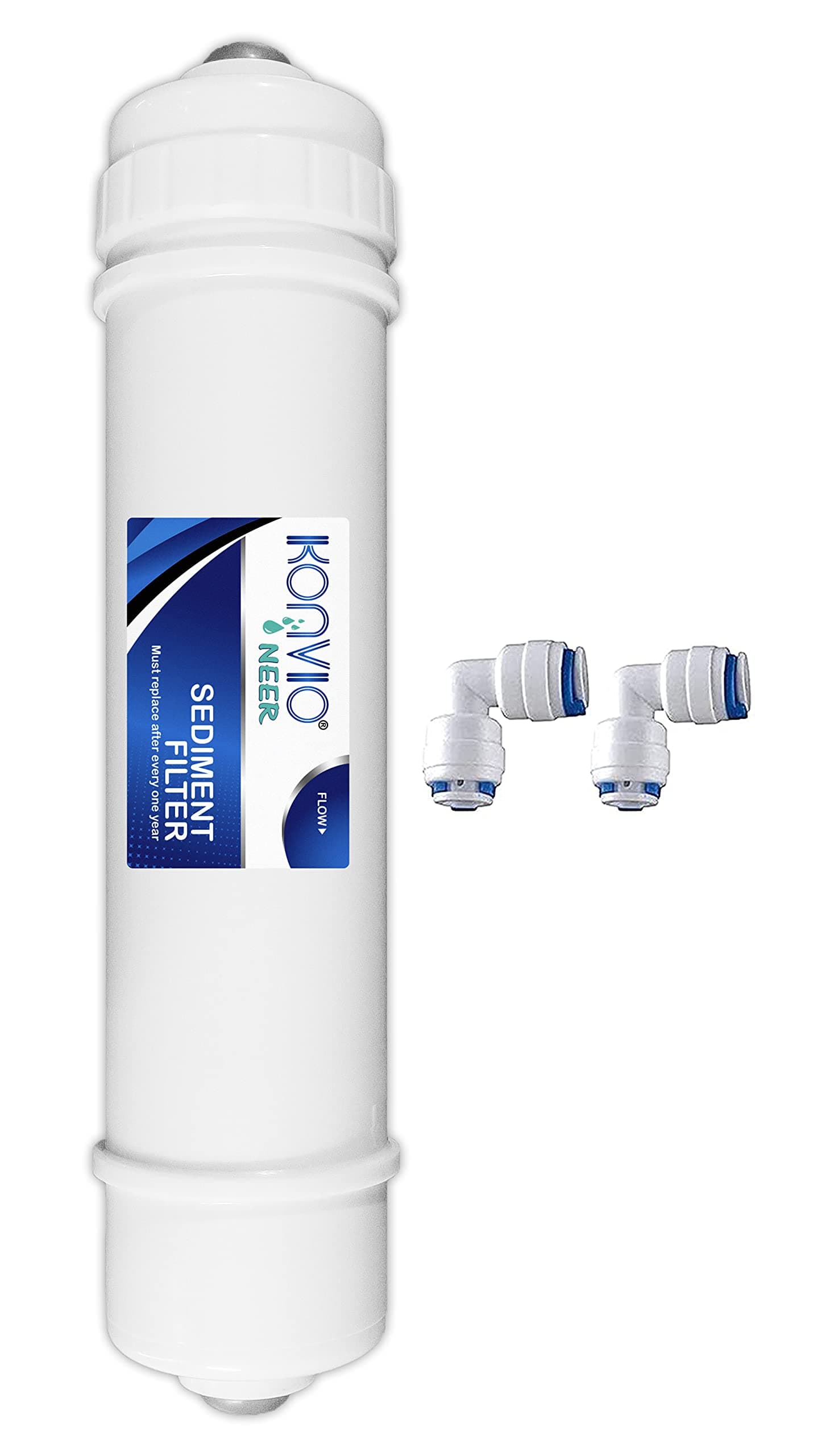 Inline Sediment Filter and 2 Elbow Connector for RO Water Purifier