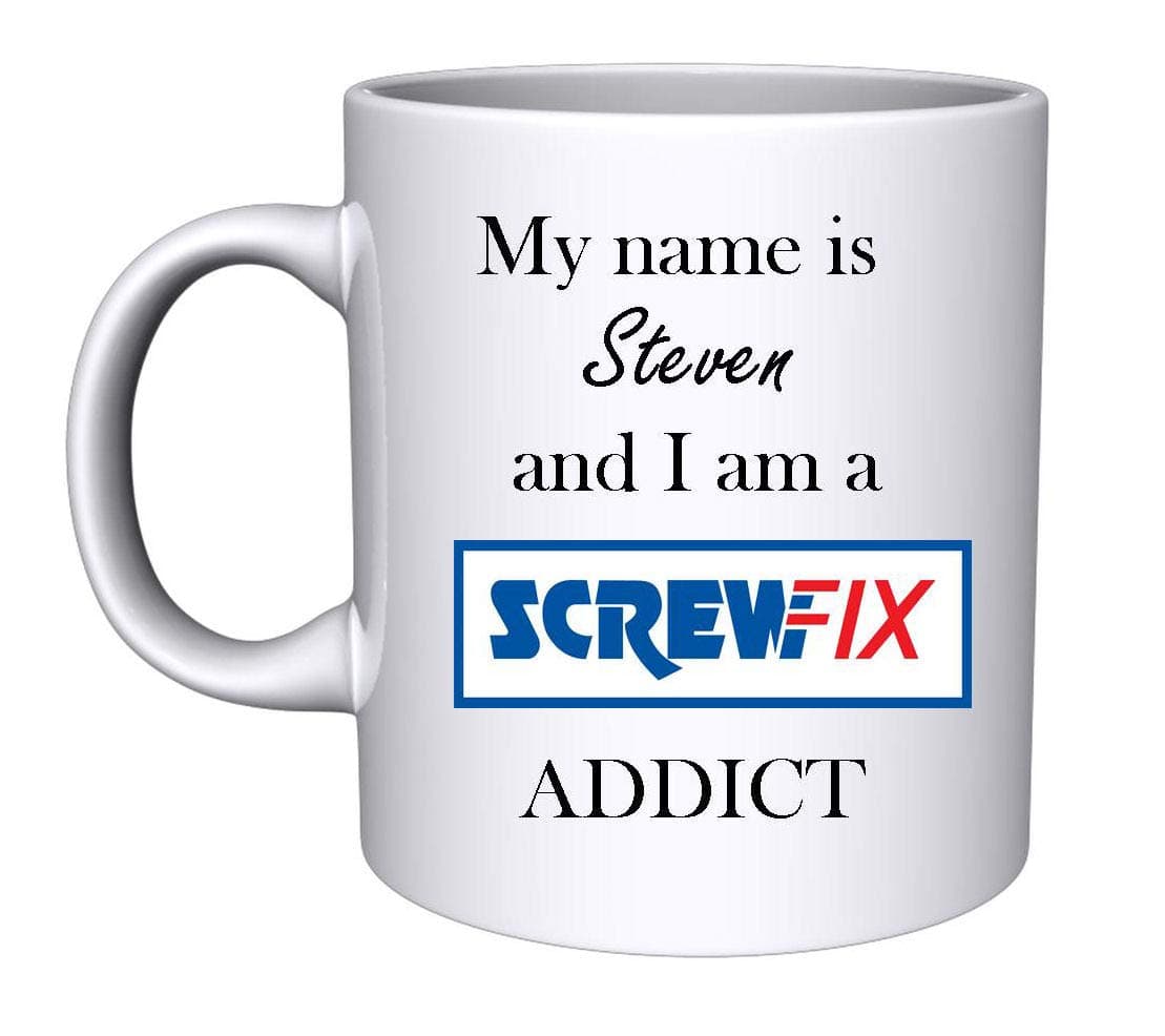 SMB NoveltiesPersonalised Screwfix Addict Mug