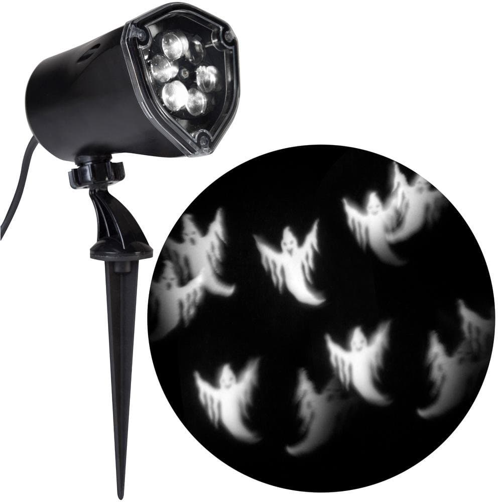Lightshow Strobing LED Halloween Chasing White Ghosts Strobe Spotlight Whirl-a-Motion