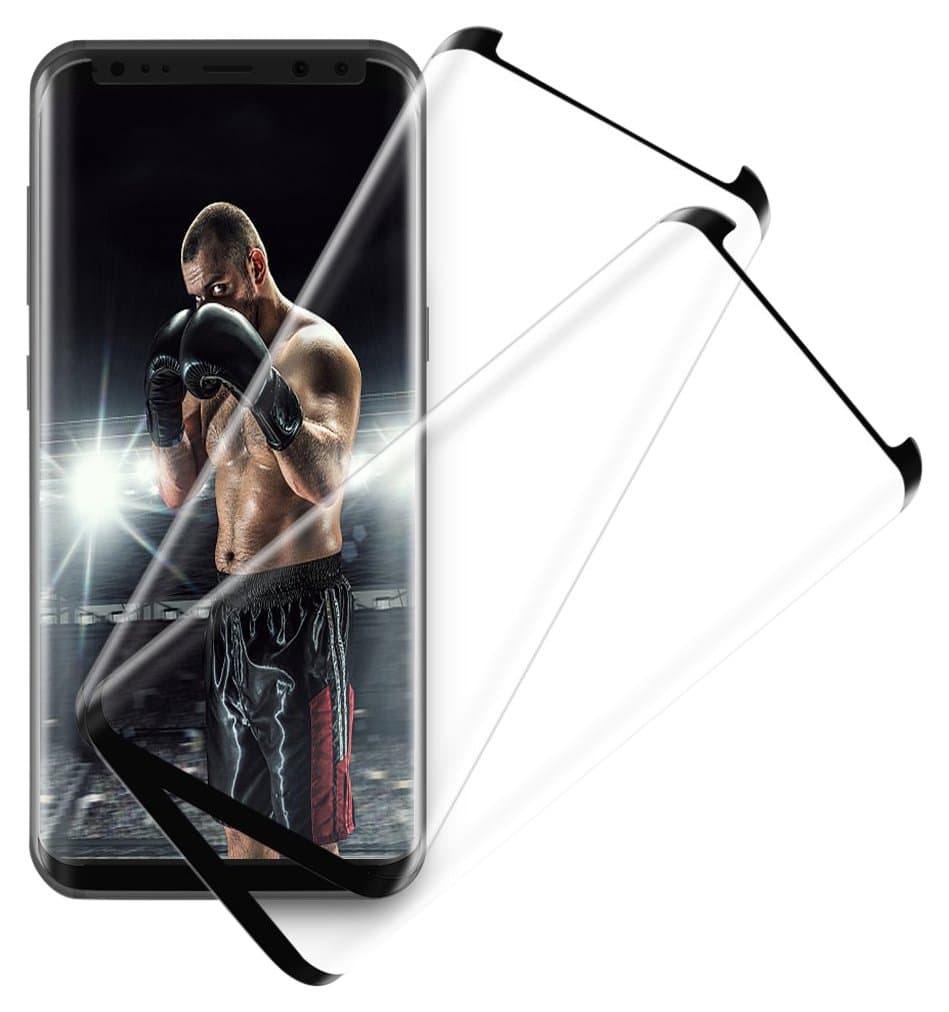 Aexagon Screen Protector for Galaxy S8, 2-Pack Full Coverage Premium Tempered Glass [Scratch Resistan] [HD Clear] [3D] [Anti-Bubble] Screen Film for Galaxy S8 (S8 | 2Pack)