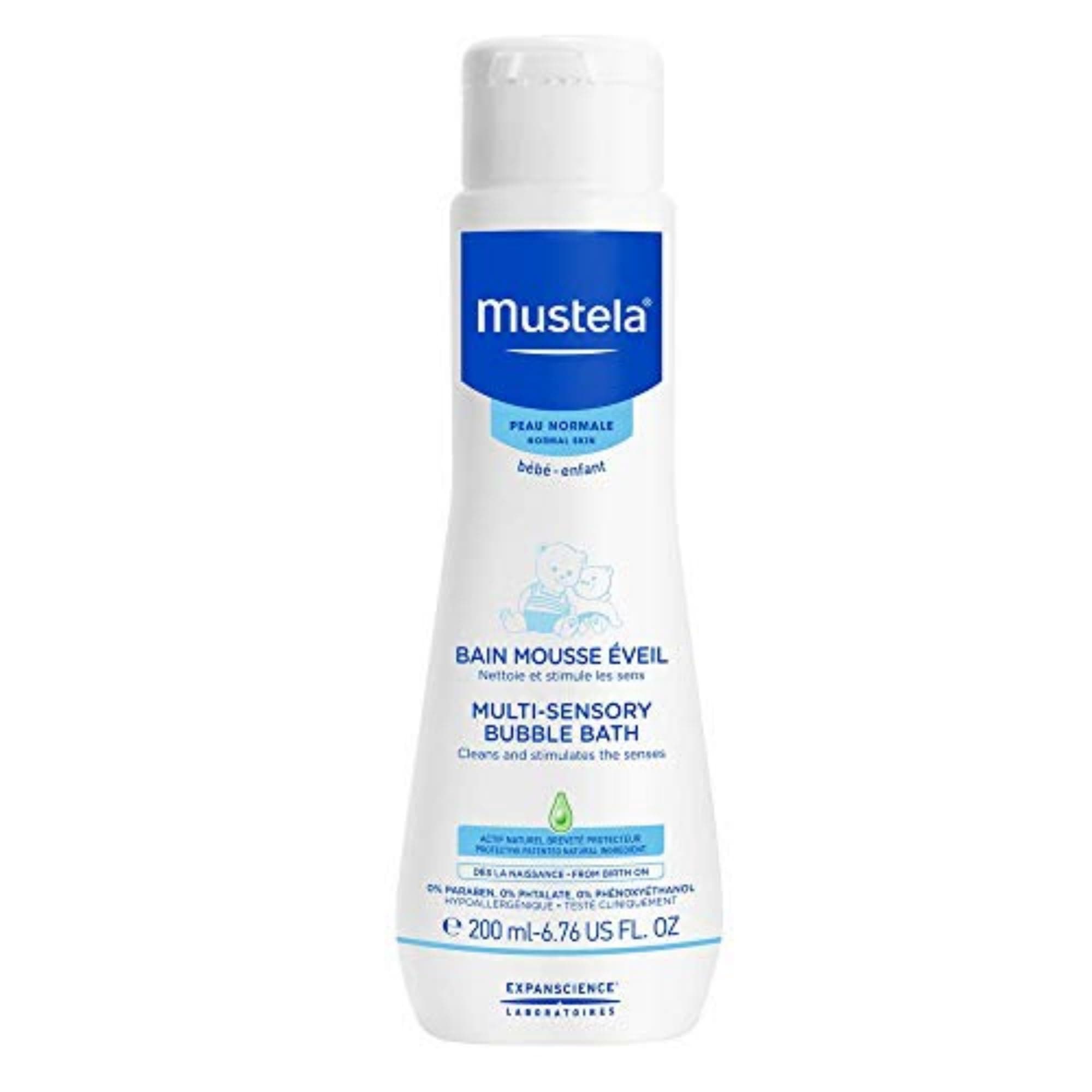 Mustela - Multi-Sensory Bubble Bath with Natural Avocado - Biodegradable Formula & Tear-Free - 200ml