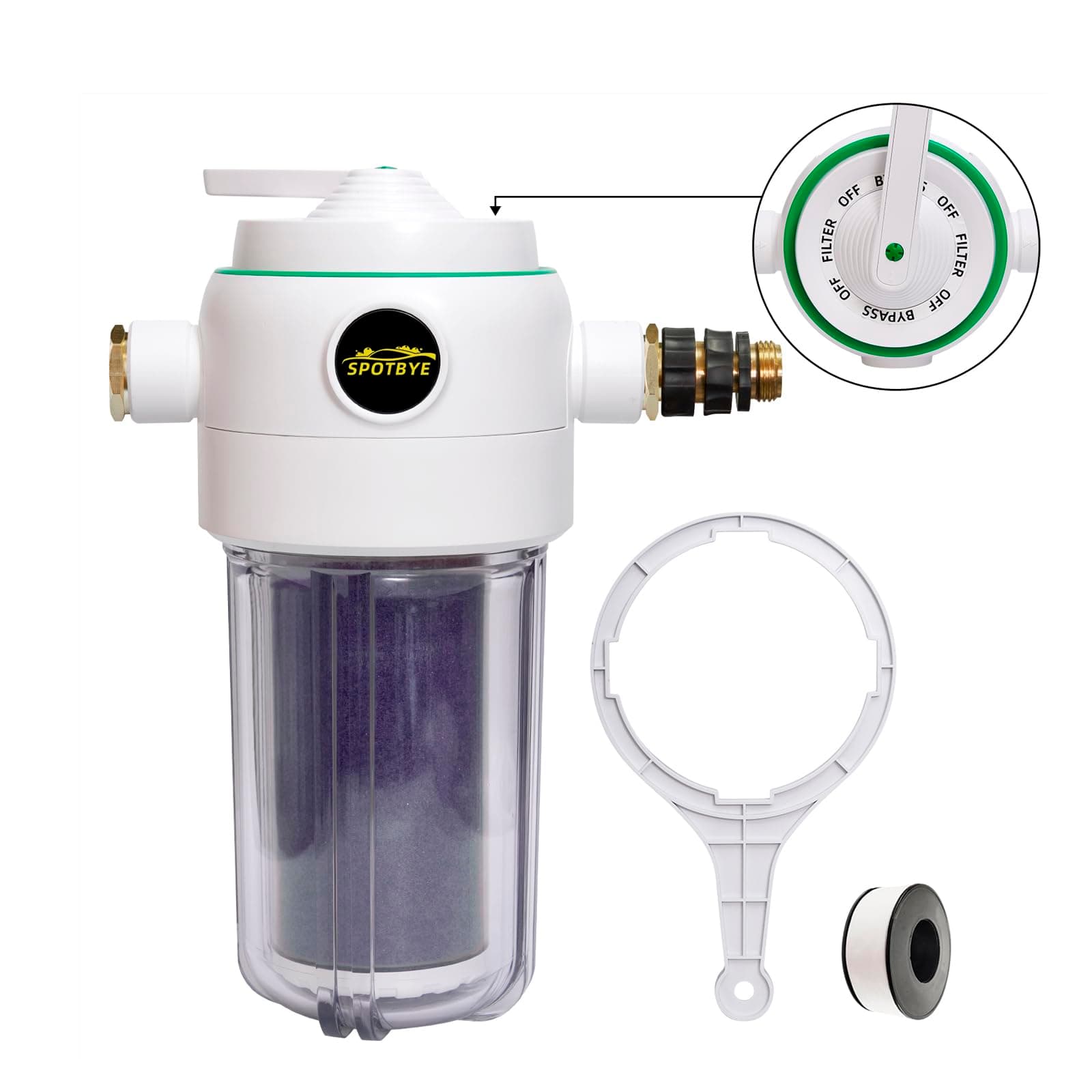 FilterelatedSpotless Car Wash System with Bypass Function, Deionized Water System,Color Changing Resin,Spot Free,Works for All Vehicles,RV,Windows,Boats,Planes and More,No Towel Drying