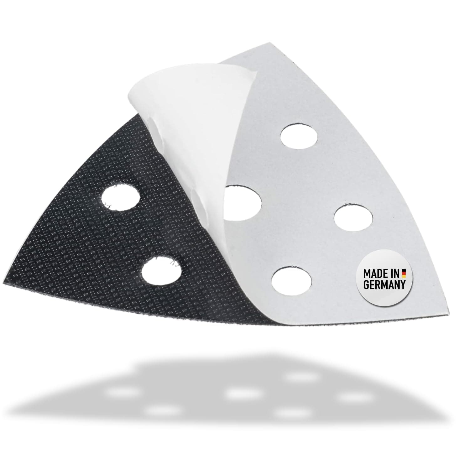 DFS Replacement Velcro for Delta Sander Sanding Plate 93 x 93 x 93 mm 6-Hole Velcro Replacement Triangle Self-Adhesive for Sandpaper Triangle Sanders