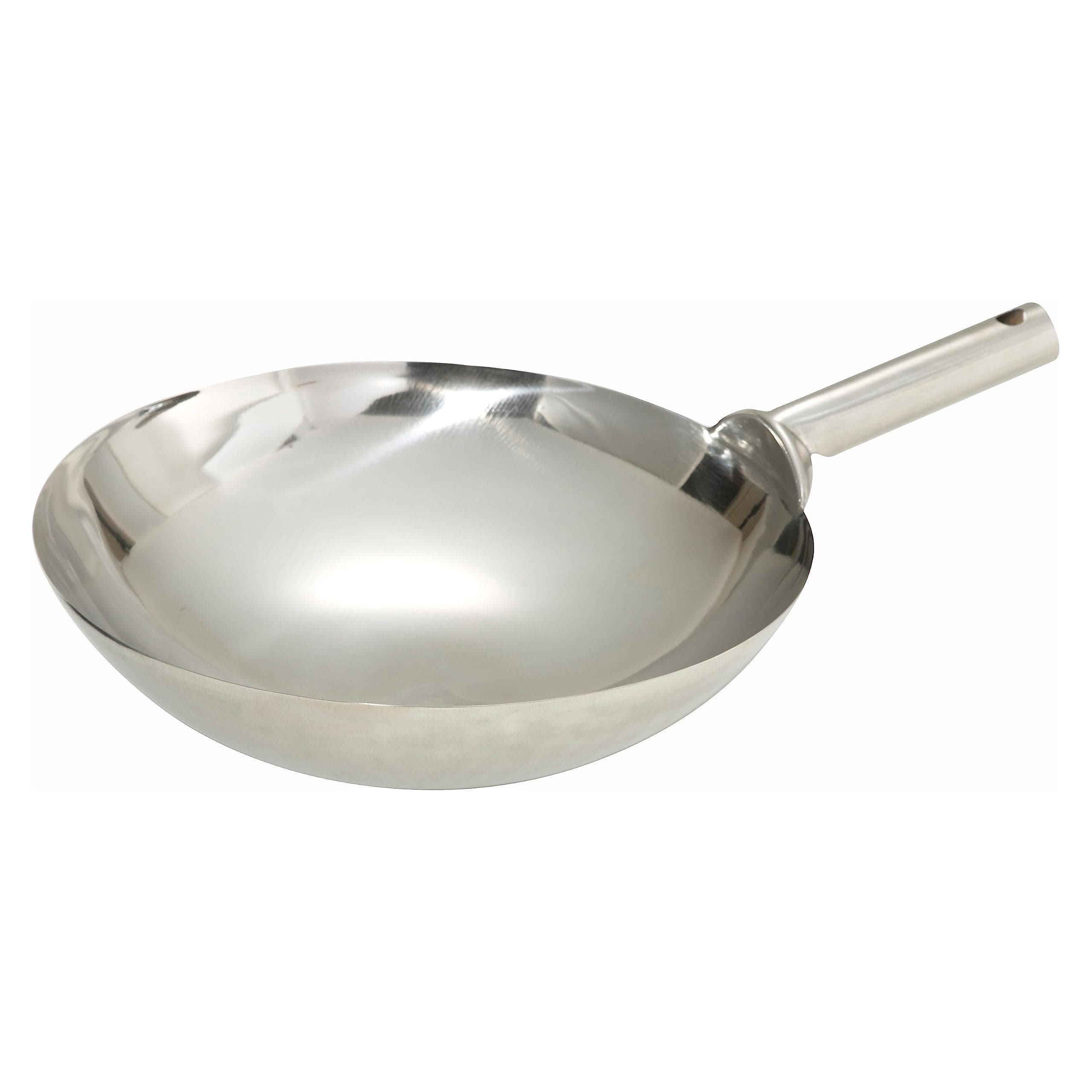 Winco 14" S/S Wok, Welded Joint