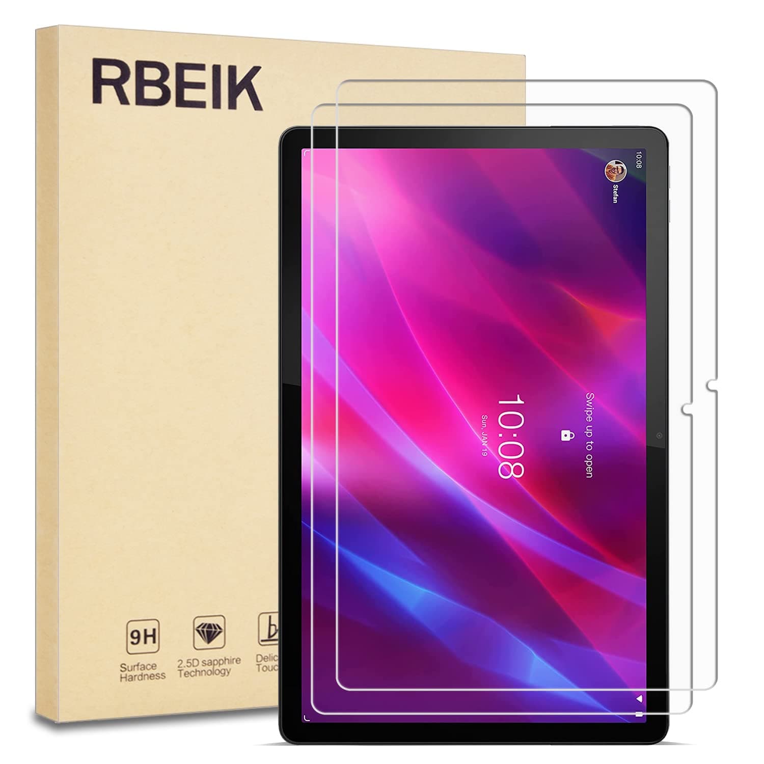 RBEIK [2PACK] Screen Protector Glass Compatible with Lenovo Tab P11 5G/P11/P11 Plus, with 9H Hardness Tempered Glass Anti-Scratch Anti-Fingerprint Easy-Install Feature
