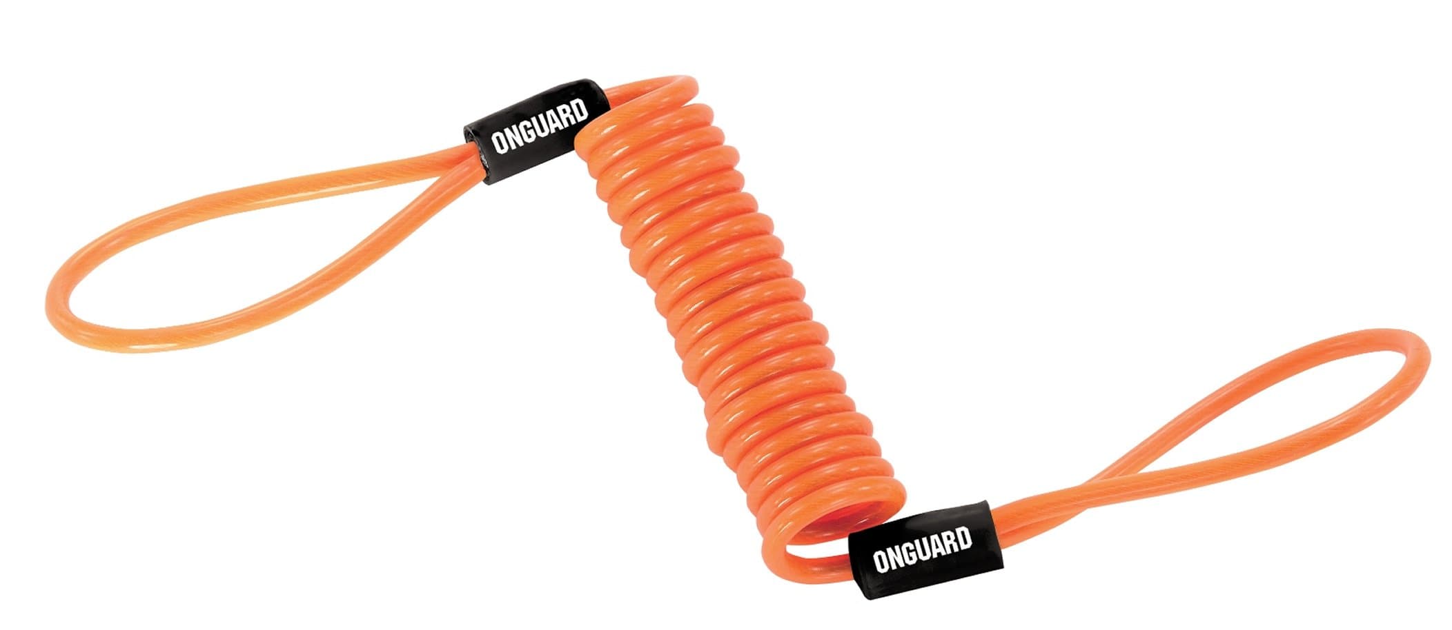 Safety Coiled Disc Lock Reminder Cable (Bright Orange) – High-Visibility Motorcycle Security Cable Prevents Ride-Off Accidents and Deters Theft