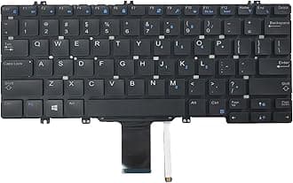 Replacement Keyboard for Dell Latitude 5290 7280 7290 7390 5280 5289 2-in-1 7380 7390 2-in-1 Series Laptop with Backlit Keyboard US Layout P/N: PK131S51B00 V160325BS