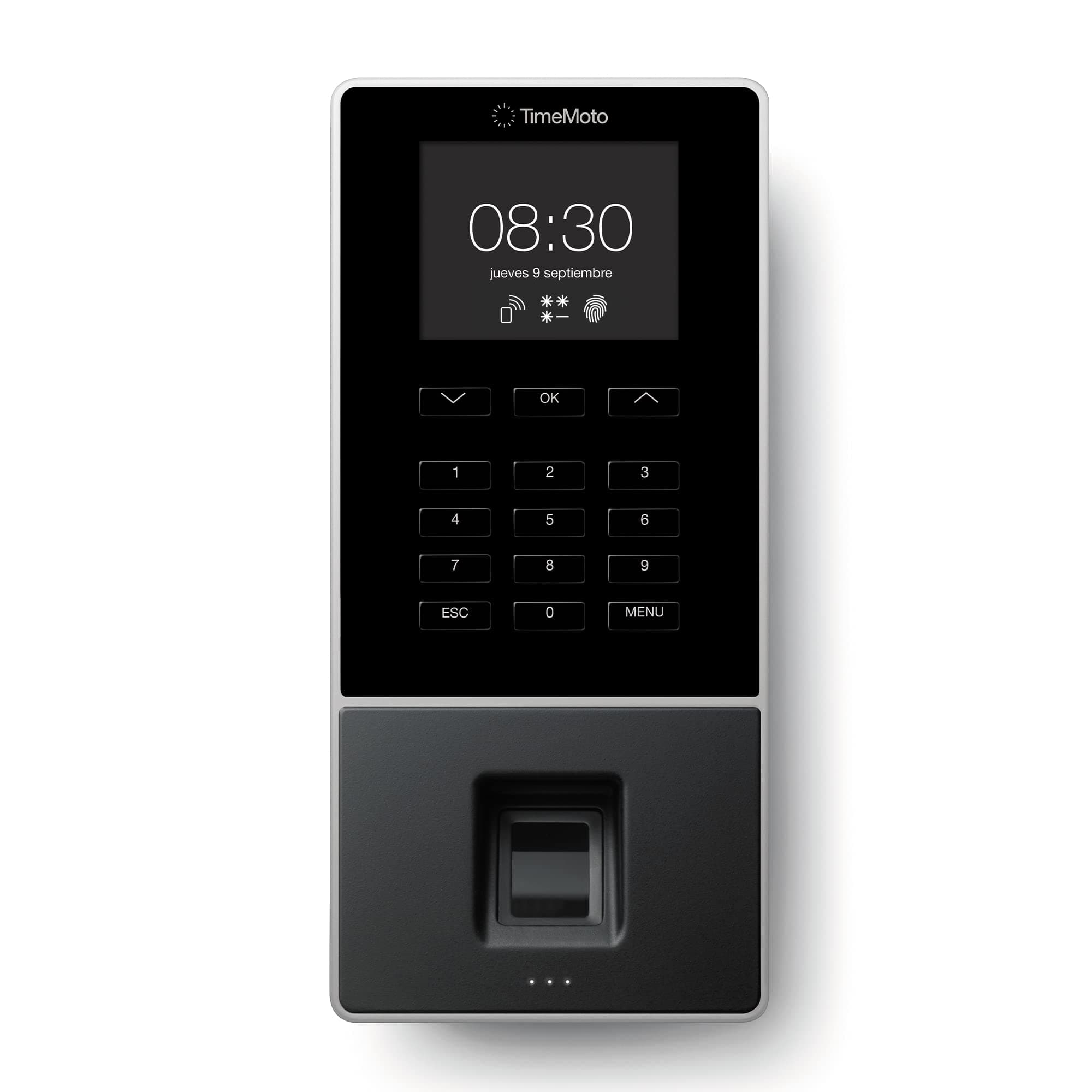 TM-626 - Time clock with fingerprint and RFID reader for up to 200 users - Including employee management software