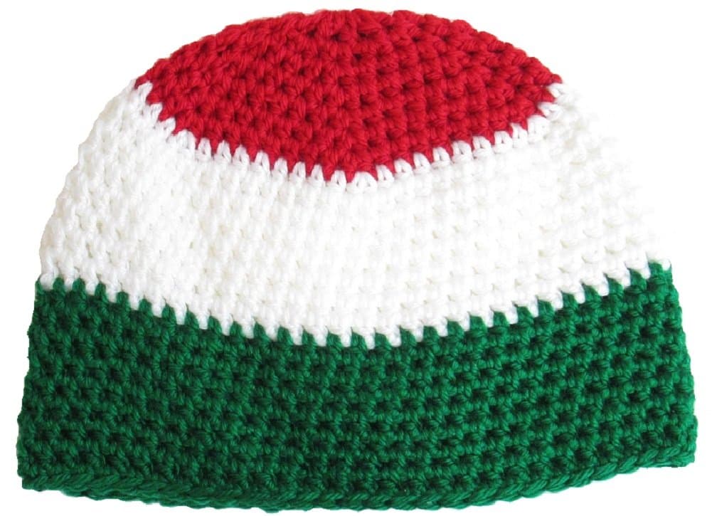 Hungary Flag Skull Beanie 22"