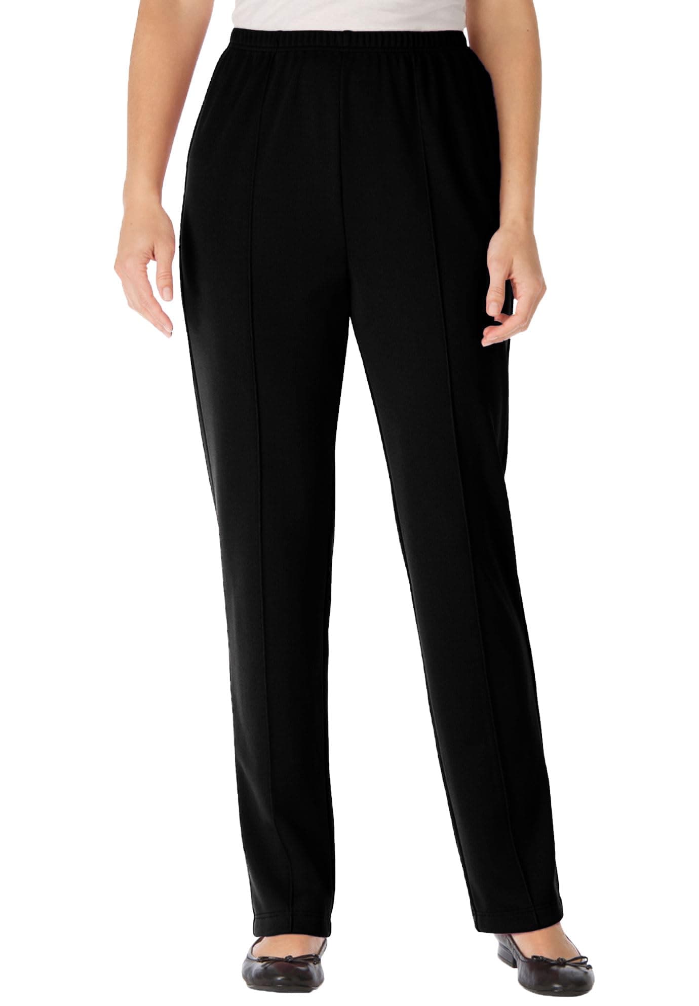 Elastic-Waist Soft Knit Pant
