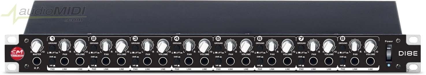 DI8E 8 Channel DI Box with line Mixer