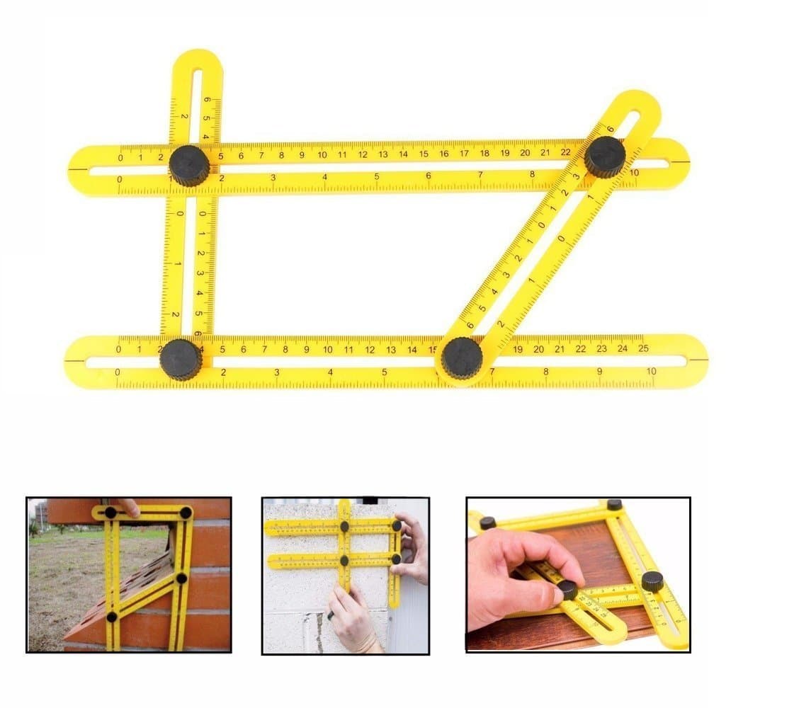 Angle Ruler, Template Tool, ForwardTools Angle Measurement Multi-Angle Measuring Ruler General Tools for Craftsmen, Carpenters, Handymen, Builders, DIY-ers - Measures All Angles and Forms