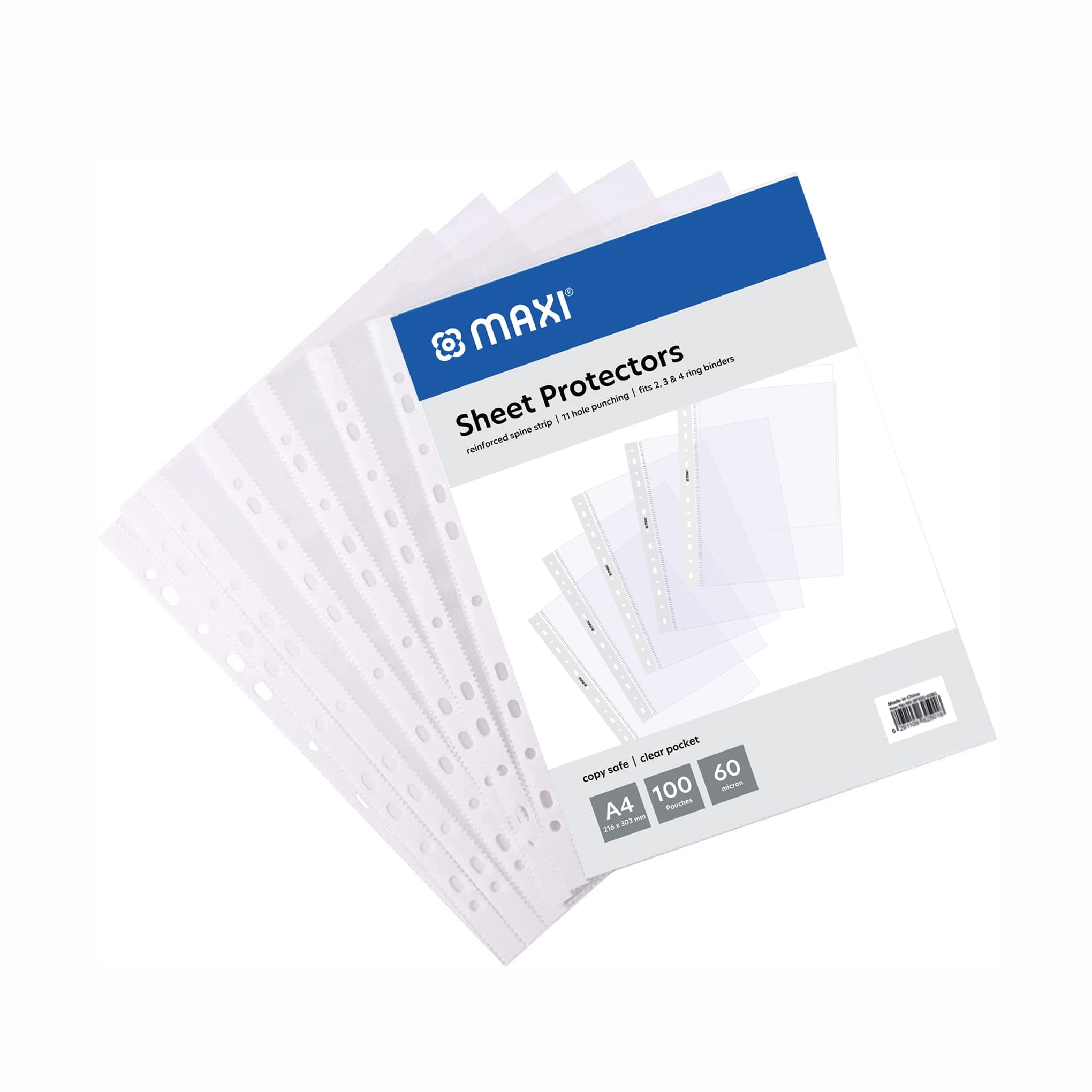 MAXI SHEET PROTECTOR A4 60 MICRON BOX OF 100PC