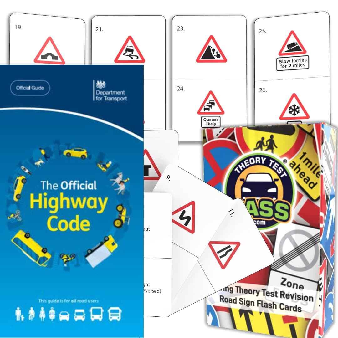 Theory Test Pass 2021 Highway Code Book & 128 Road Signs Flash Cards