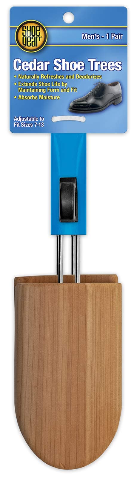 Men's Shoe Tree, Natural, Adjustable US 7-13