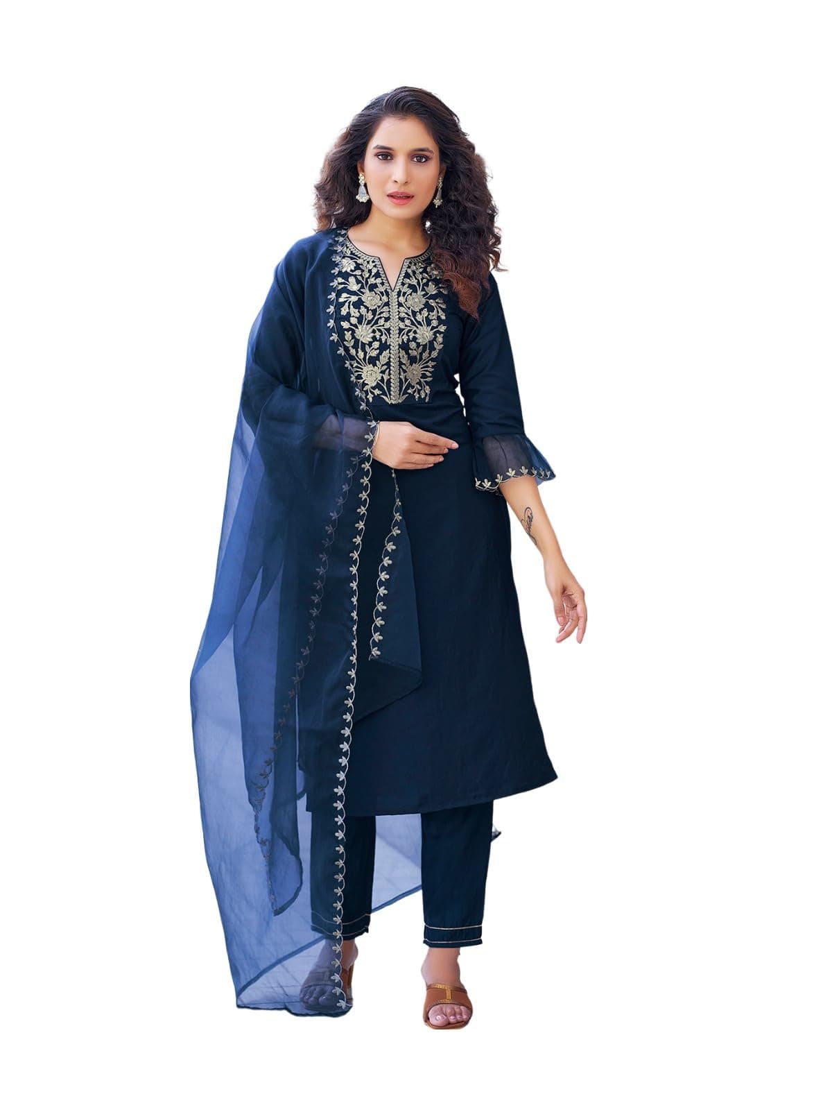 Sanisa Women's Silk Blend Kurta Set