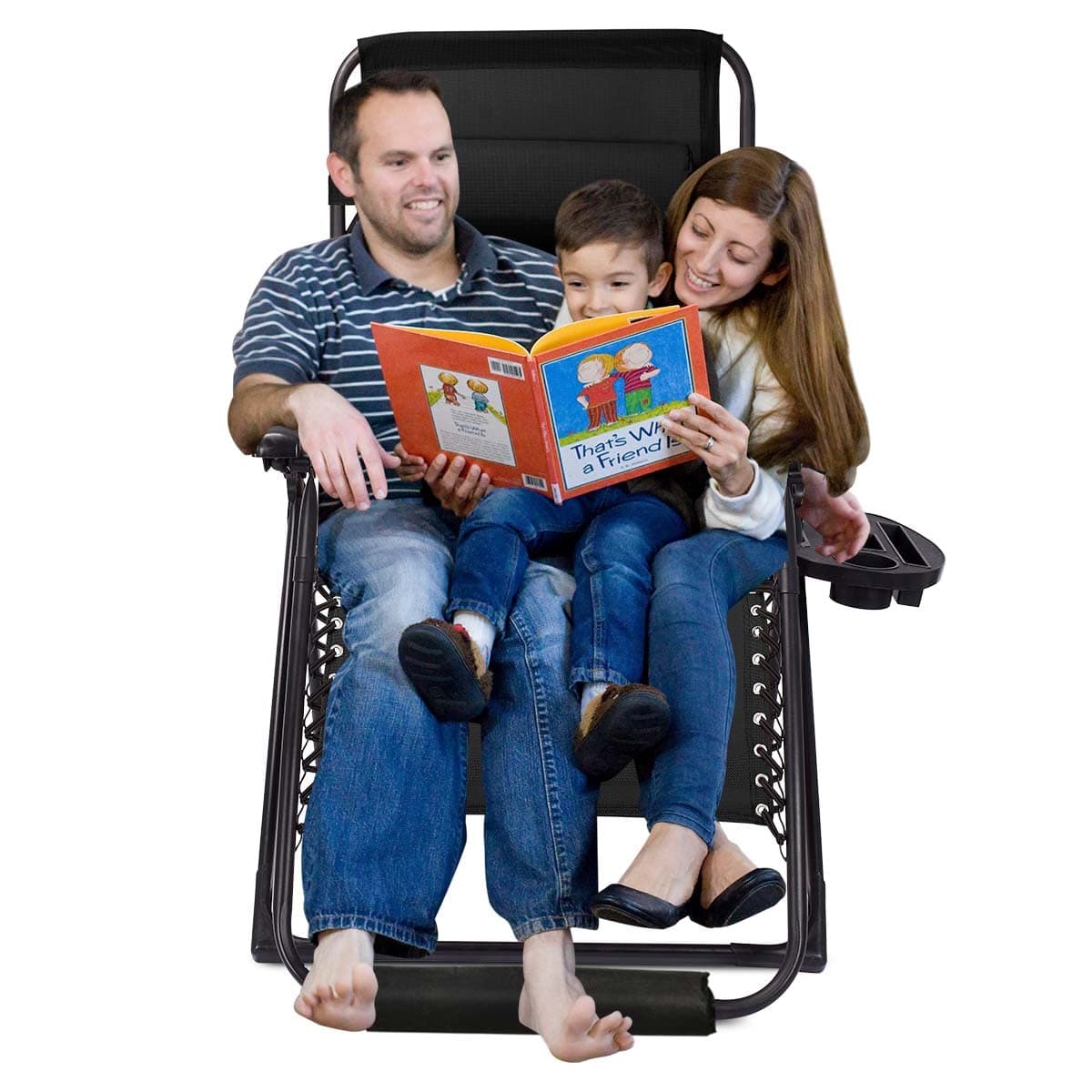 Oversized Zero Gravity Chair Recliner with Foot Cushion, Support 400lbs 6'' Wider, Outdoor Patio Lawn Chair with Cup Holder and Headrest