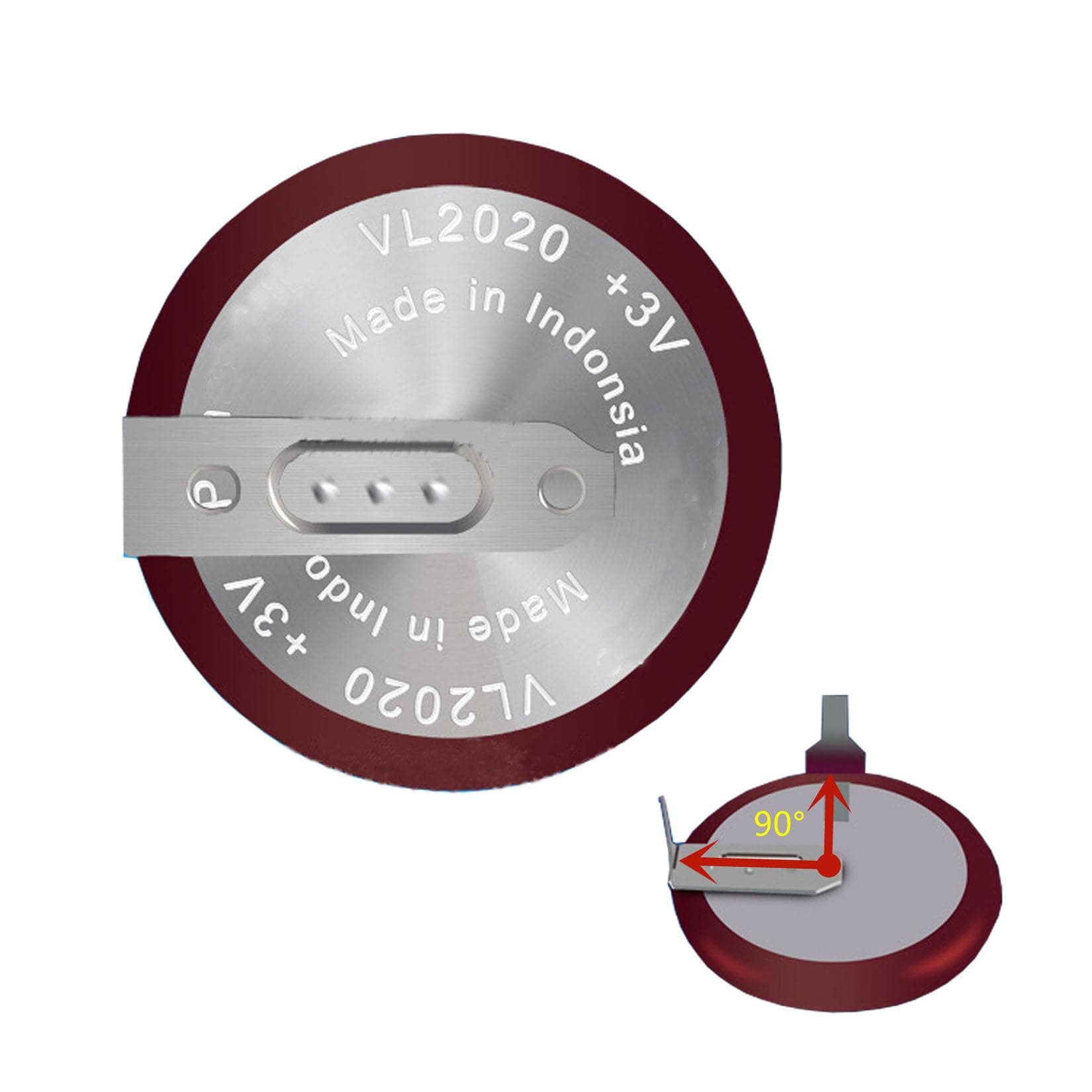 Replacement for VL2020 Battery for BMW E46 E60 E92 3 328 330 X5 Keyless Entry Remote Control Smart Car Key Fob Shell (90 Degree Leg)