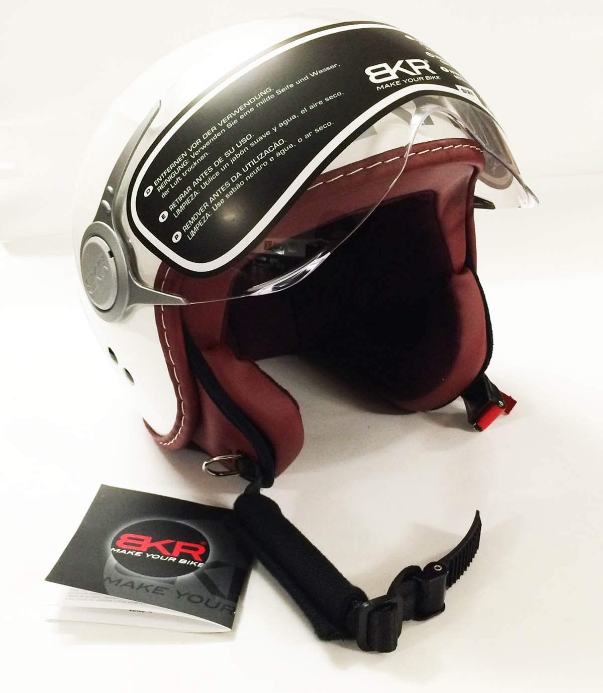 BKR TWO WHITE JET HELMET (XXL)