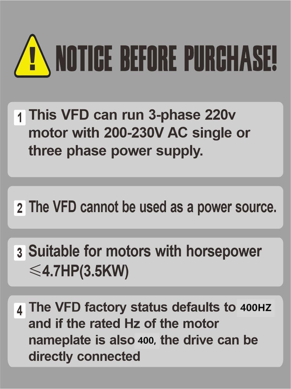 HUANYANG VFD Variable Frequency Drive,1 or 3 Phase Input, 3 Phase 0-400HZ Output, 4kW 5HP 220V 17A for Motor Speed Control,FC Series