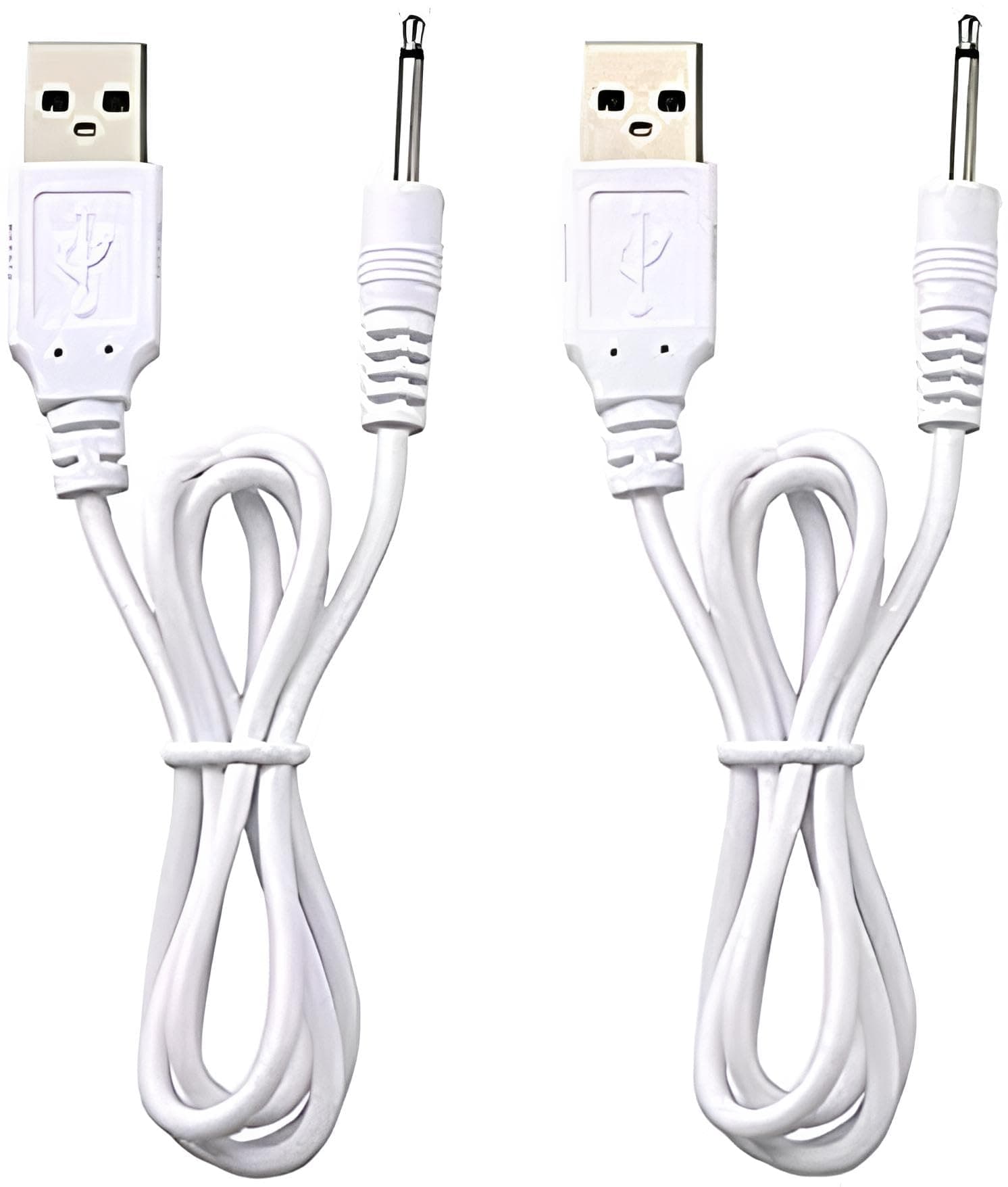 (2 Pack) Massager Charger – Fast Charging USB Cable | 2.5mm DC Charger Cord