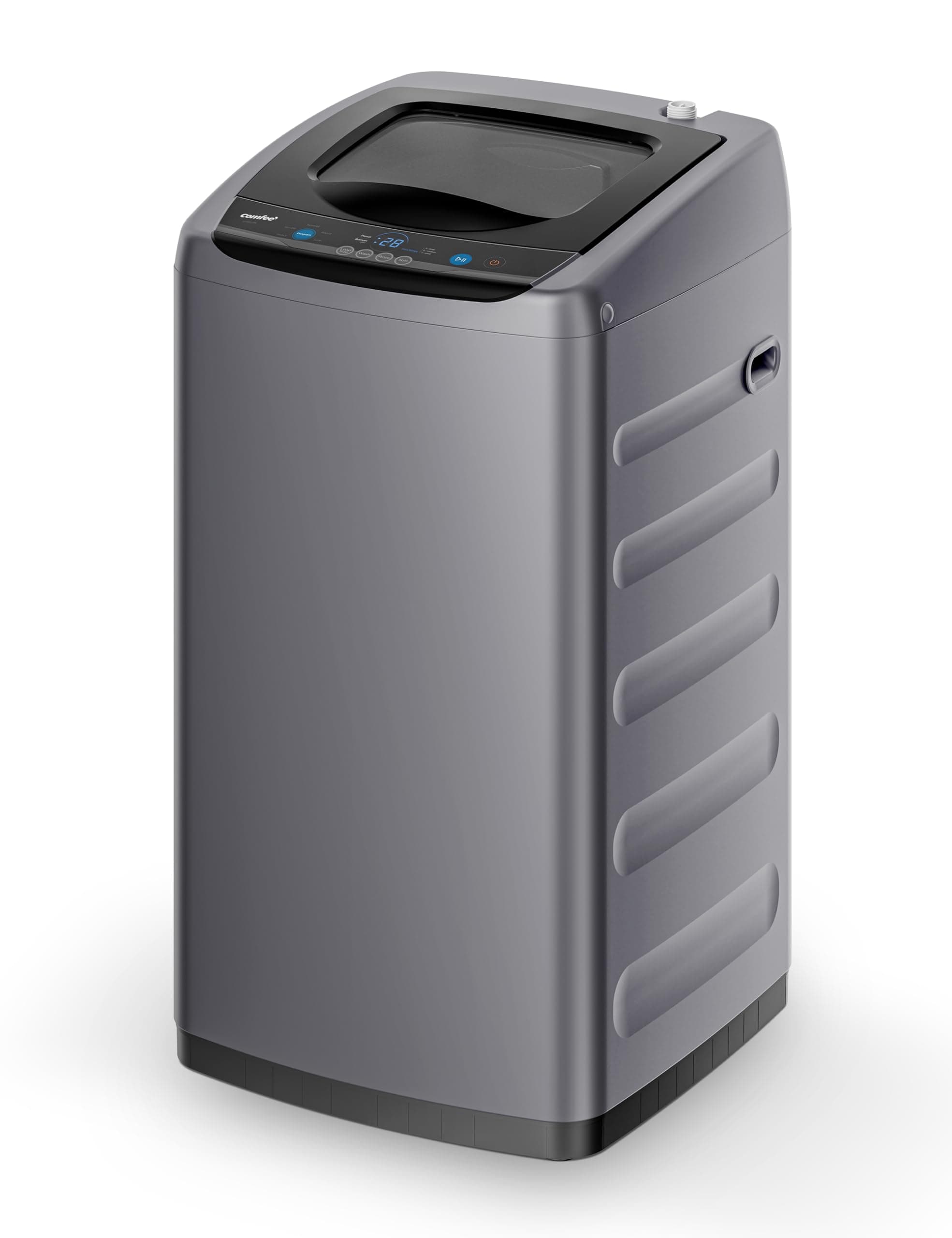 COMFEE' Portable Washing Machine, 0.9 cu.ft Compact Washer With LED Display, 5 Wash Cycles, 2 Built-in Rollers, Space Saving Full-Automatic Washer
