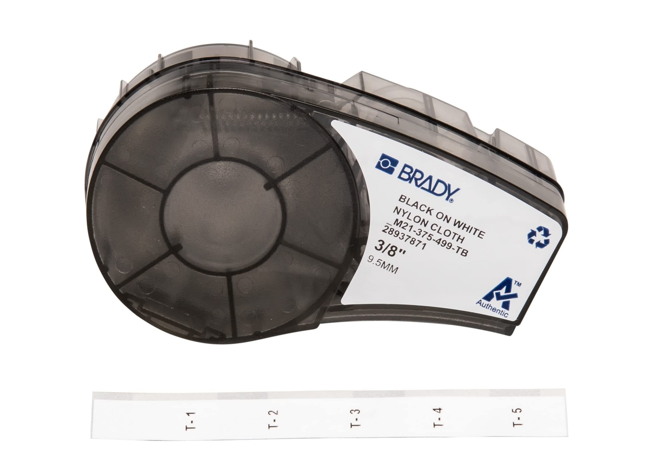 Authentic (M21-375-499-TB) Multi-Purpose Nylon Label for General Identification, Wire Marking, and Laboratory Labeling, Black on White material - Designed forBMP21-PLUS, BMP21-LAB Label Printer