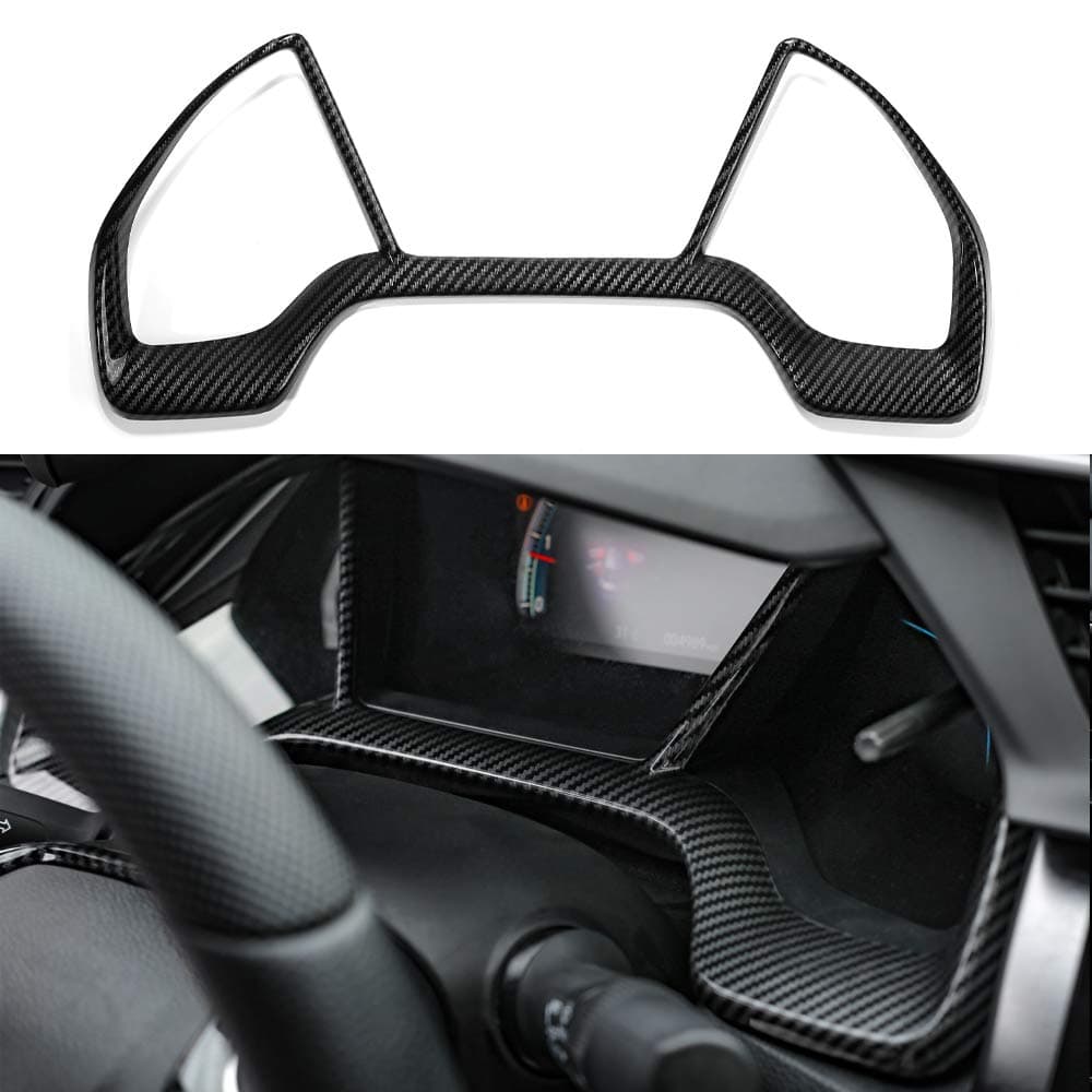 for 10th Gen Civic Dash Board Instrument Panel Dashboard Trim Cover Interior Decal Accessories Compatible with Honda Civic 2021 2020 2019 2018 2017 2016 -Carbon Fiber Grain