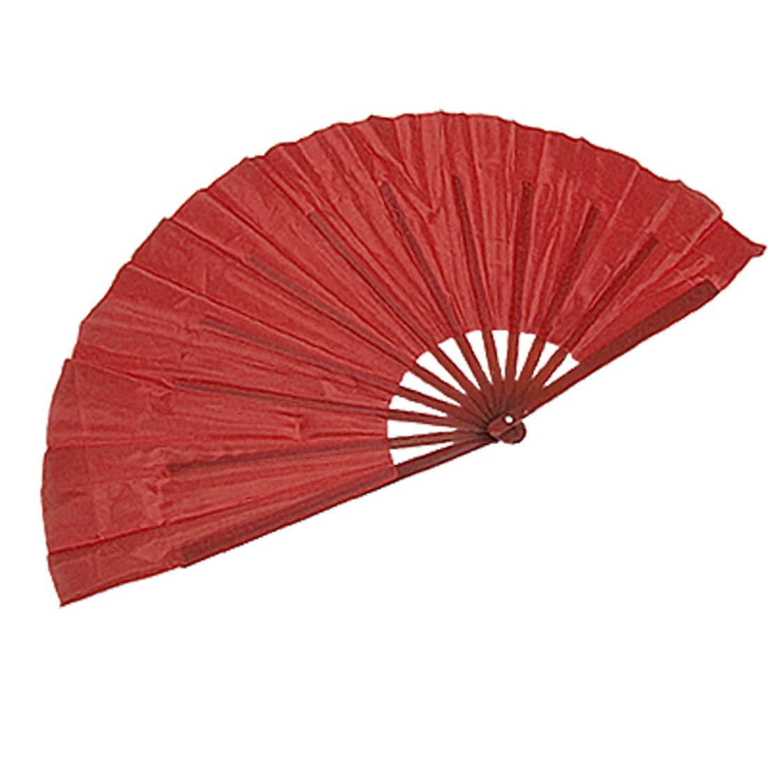 Ruilogod Red Plastic Frame Folding Flutter Chinese Dancing Hand Fan