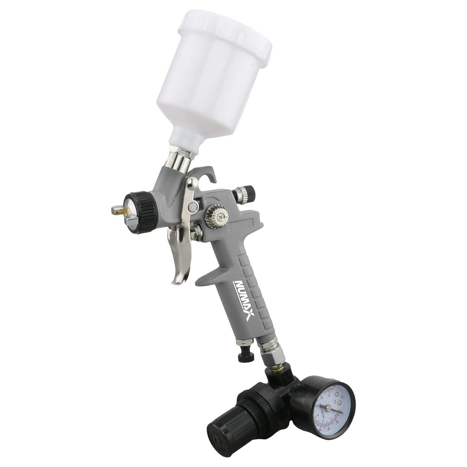 NuMax SPS08 Pneumatic Mini HVLP Gravity Feed Spray Gun with 0.8mm Nozzle