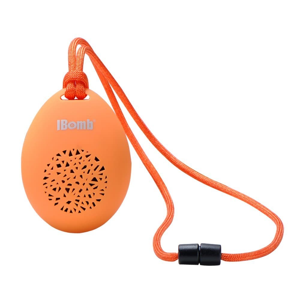 Cobble Wireless Bluetooth Speaker with Built-In Microphone and Selfie Camera Remote - Orange