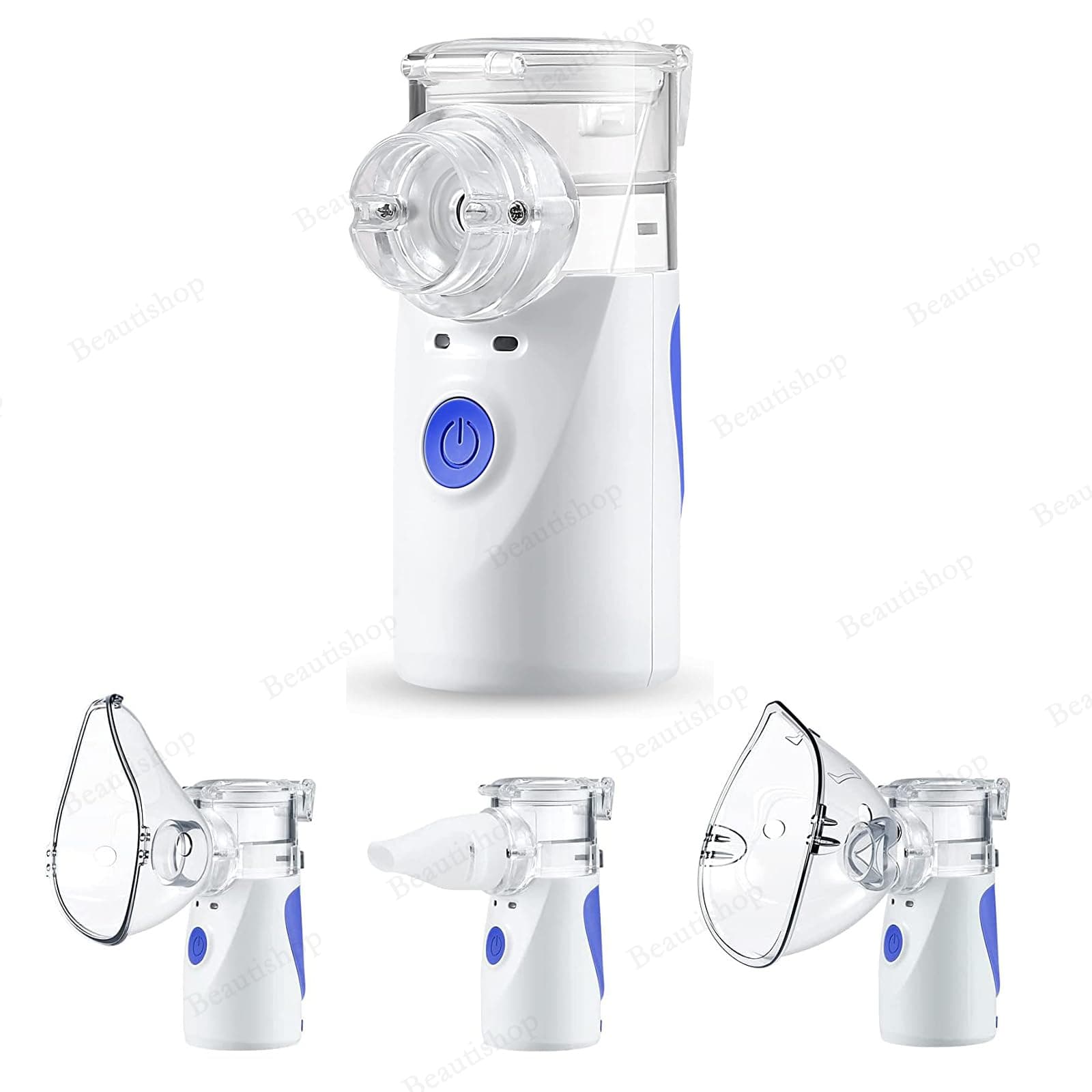 Portable Mesh Nebulizer,Handheld Ultrasonic Humidifier Cool Mist Atomizer Mini Vaporizer for Adults Kids Daily Home Use (01 Blue)