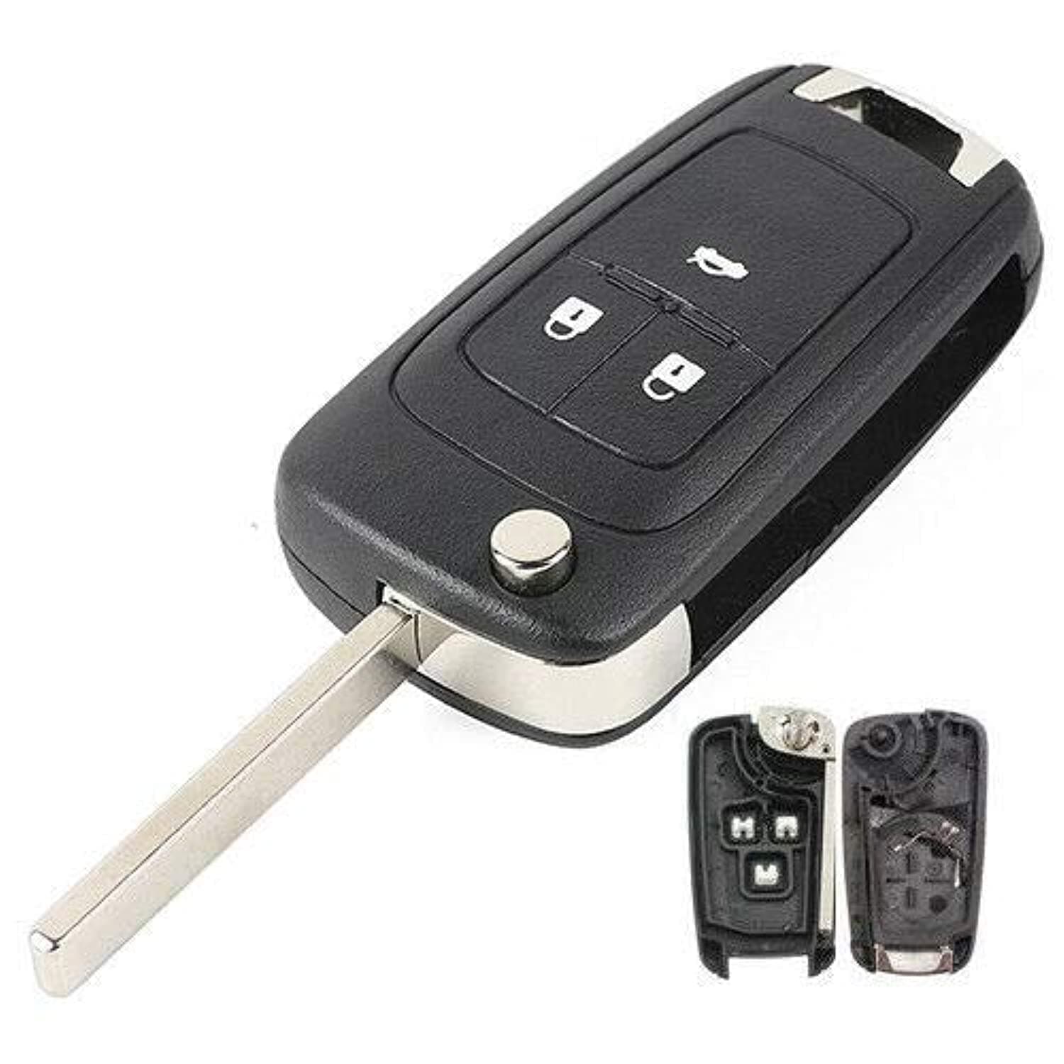 Rubik 3 Button Remote Control Cover Uncut Key FOB Shell Case For Chevrolet Camaro Cruze Chevy Equinox Sonic Terrain (No Remote Chip)