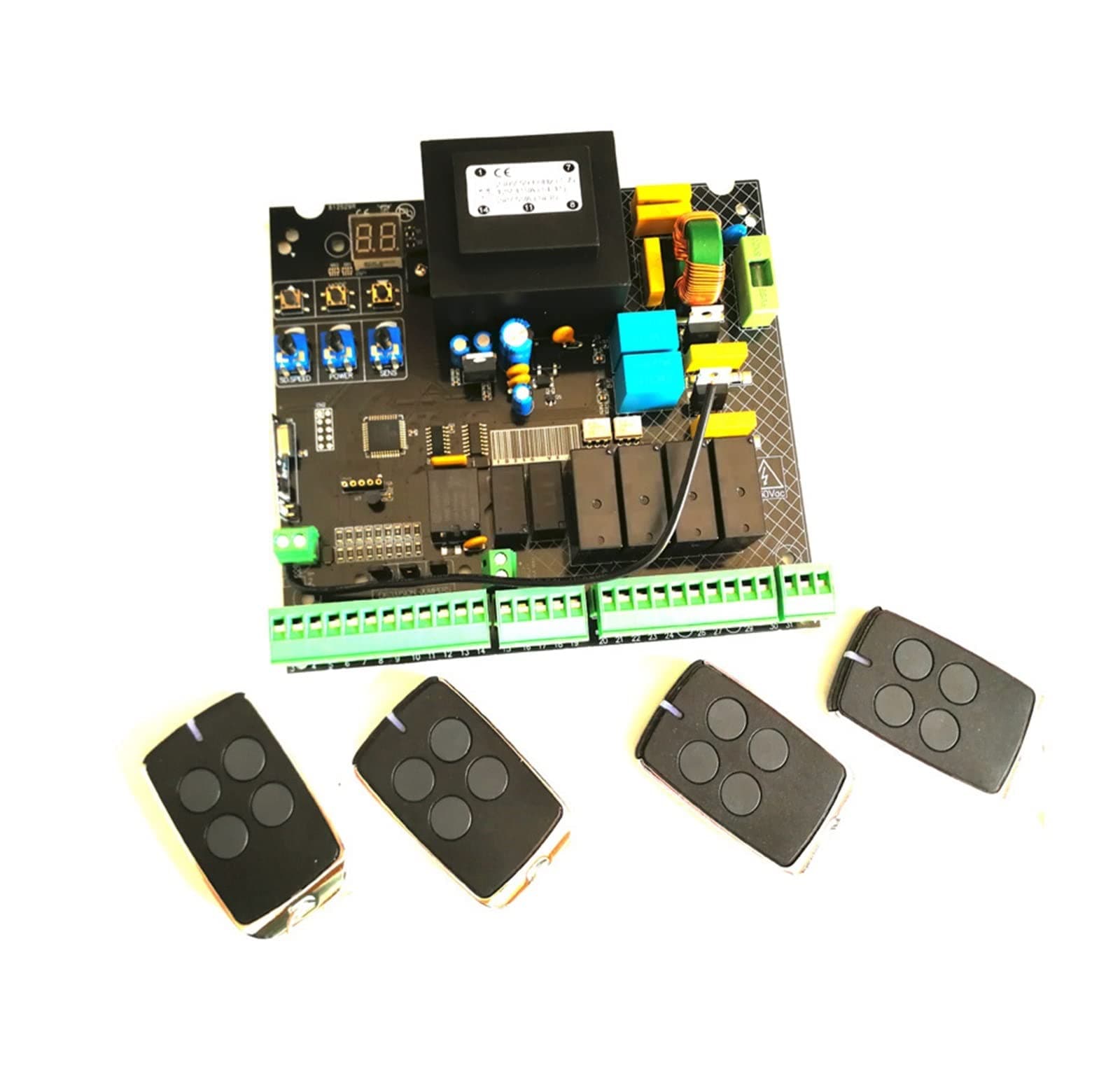 JOOJY Automatic Gate Opener Kit Automatic Swing Gate Opener AC Motor Control Unit PCB Controller Circuit Board Electronic Plate Card For Driveway for Dual Swing Gates,Slide Gates