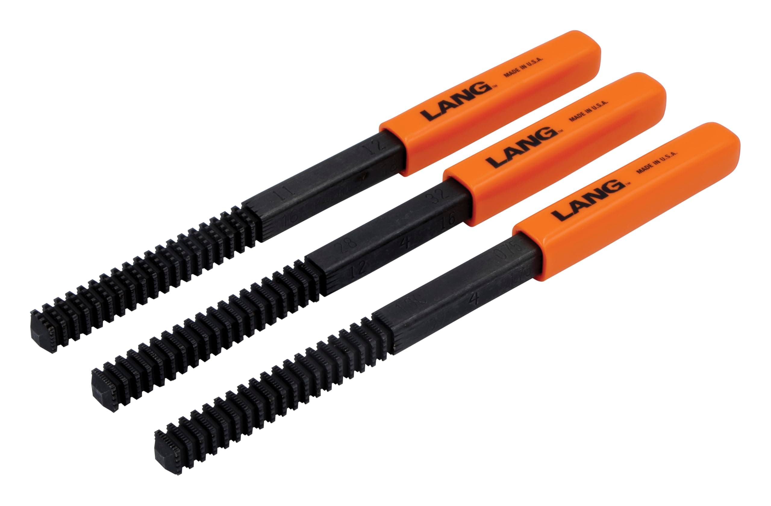 Lang Tools 2573 3-Piece Thread Restorer File Set, Black