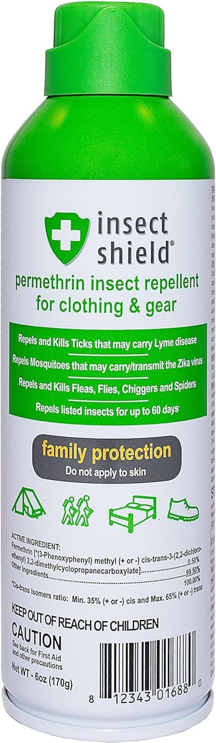 Premium Permethrin Spray - Tick, Flea, Fly, Mosquito, Chigger, Spider & Bed Bug Repellent for Clothing, Gear, Furniture, & Tents, Last up to 60 Days, Clear, 6 Oz Aerosol