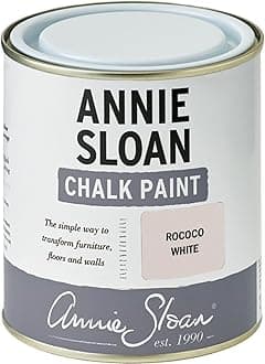 Annie Sloan Chalk Paint® (Rococo White, 500 ml/16.9 Fl Oz) a unique decorative paint for furniture, cabinets and home décor with no sanding or priming