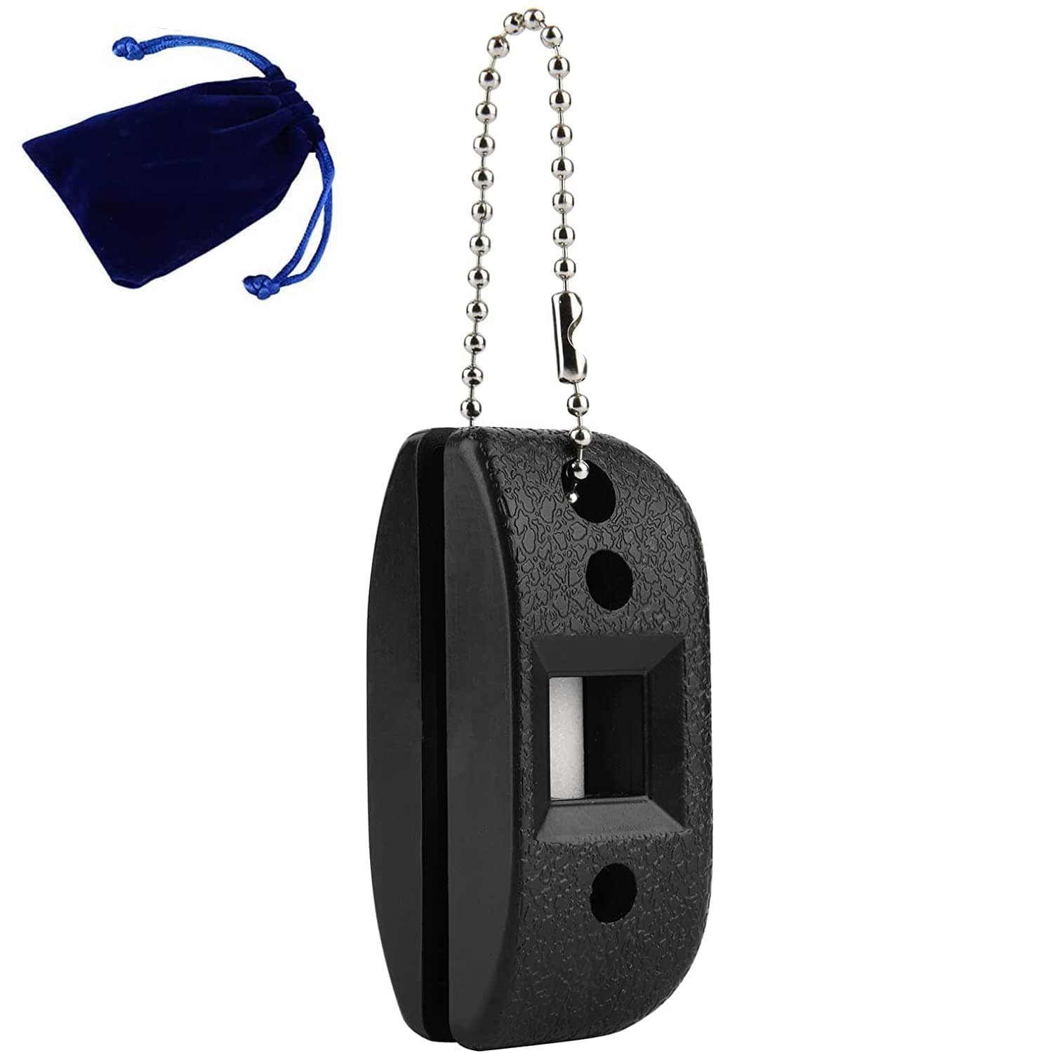 Excefore Ice Skates Blade Sharpener, Adjustable Portable Sand Stone Hand Held Skate Sharpening Tool Ice Skate Edge Blade Sharpener Grinding Tool for Figure Skates Goalie Skates (Black)