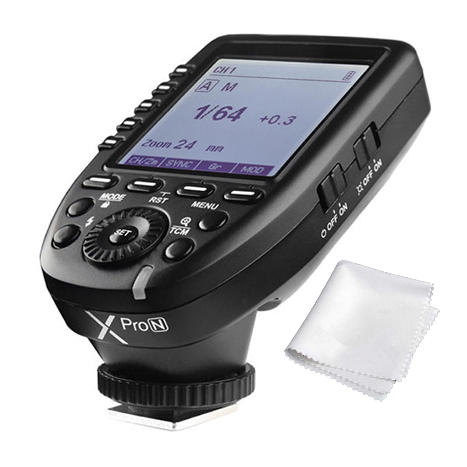 XproN Xpro-N TTL Wireless Flash Trigger for Nikon, 1/8000s HSS TTL-Convert-Manual Function Large Screen Slanted Design 5 Dedicated Group Buttons 11 Customizable Functions (XProN for Nikon)