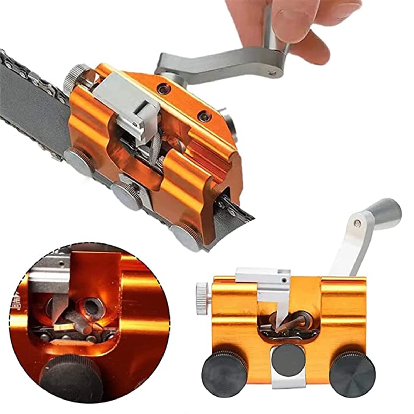 Chainsaw Chain Sharpening Jig, Timberline Chainsaw Sharpener Jig Tool, Deluxe Chainsaw Sharpening, Chainsaw Sharpener Kit for All Kinds of Chain Saws and Electric