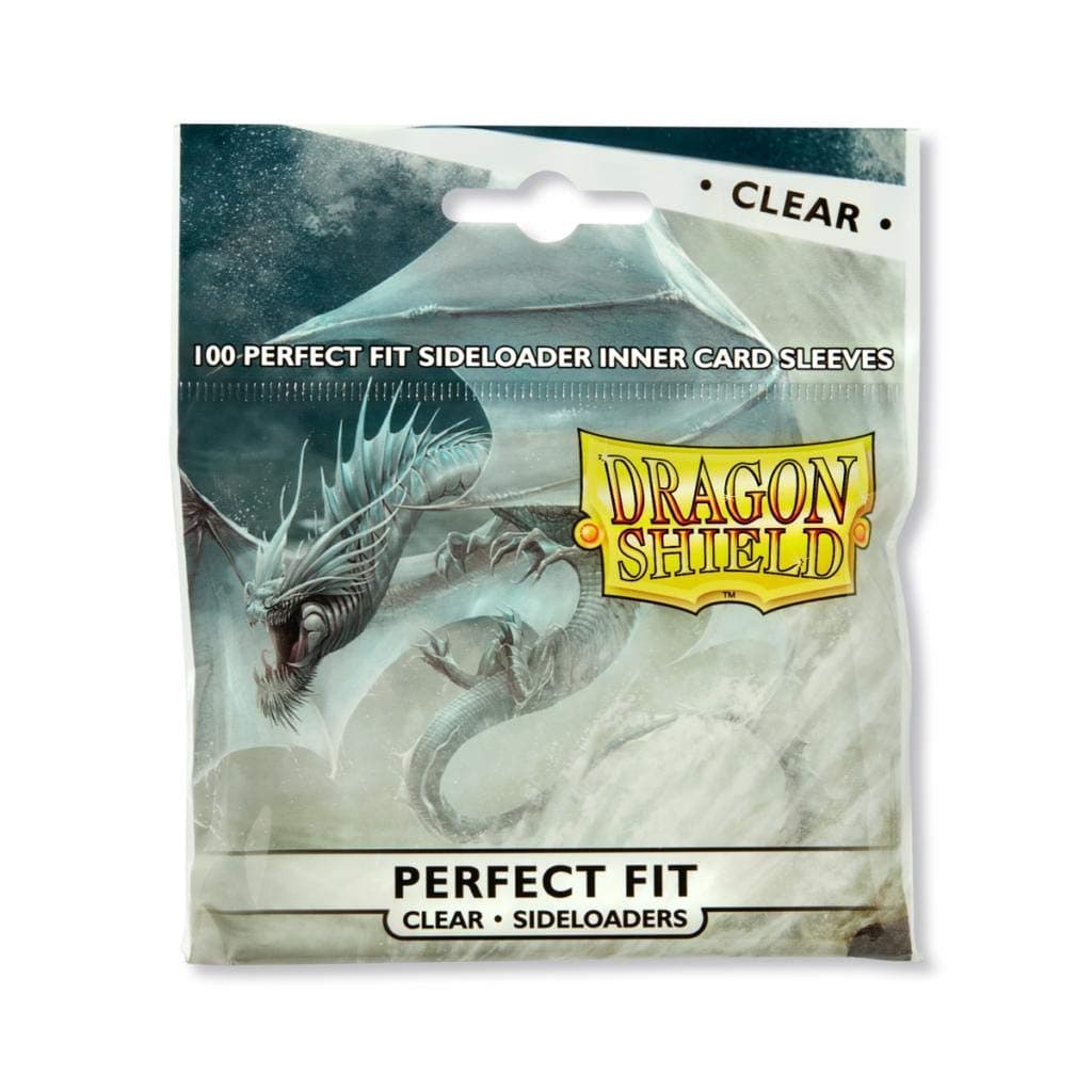 Dragon ShieldBundle: 2 Packs Clear Perfect Fit Standard Size Sideloader Sleeves - 200 Sleeves Total